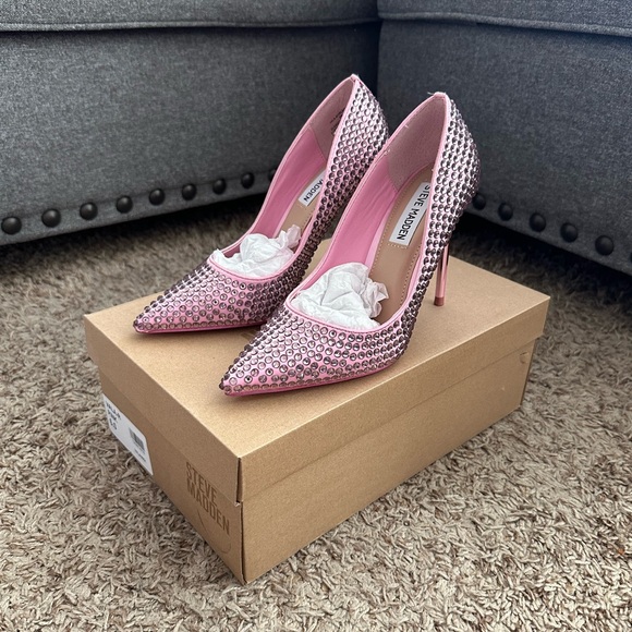 Steve Madden Vala-R Rhinestone Embellished Stiletto Heels - Picture 1 of 2